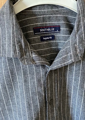 Lc waikiki Düğmeli Gri Erkek Keten Gömlek - Görsel 3