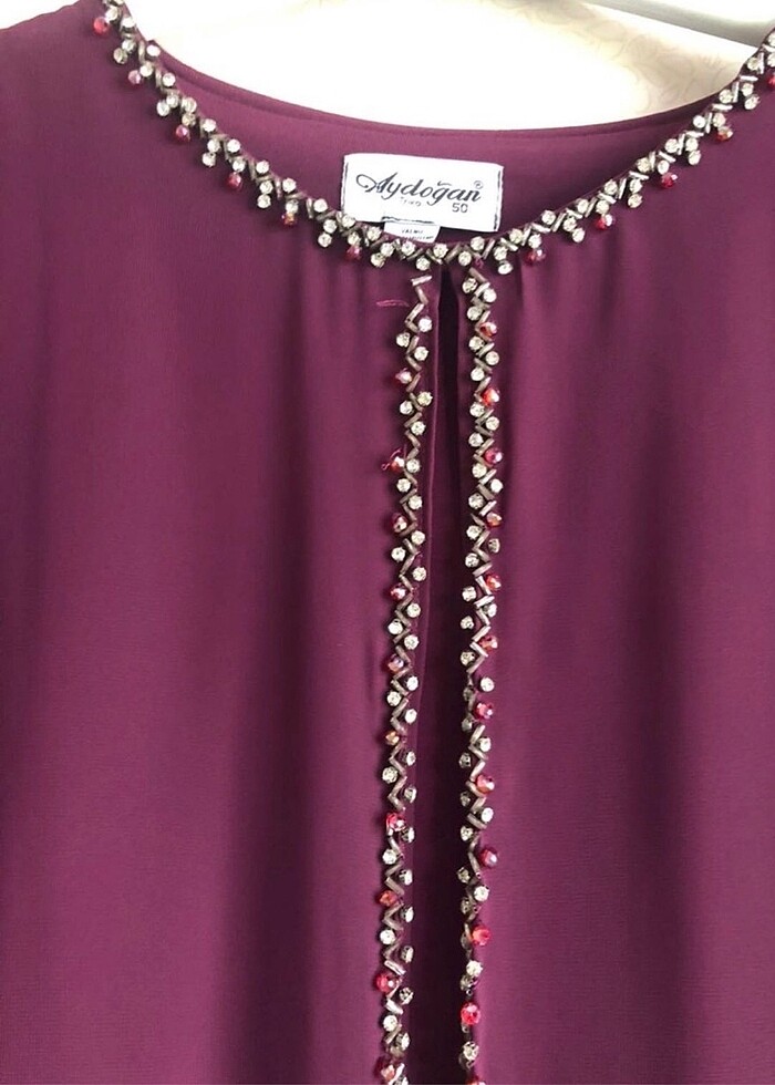 Taşlı boncuk detaylı tunik - Görsel 2