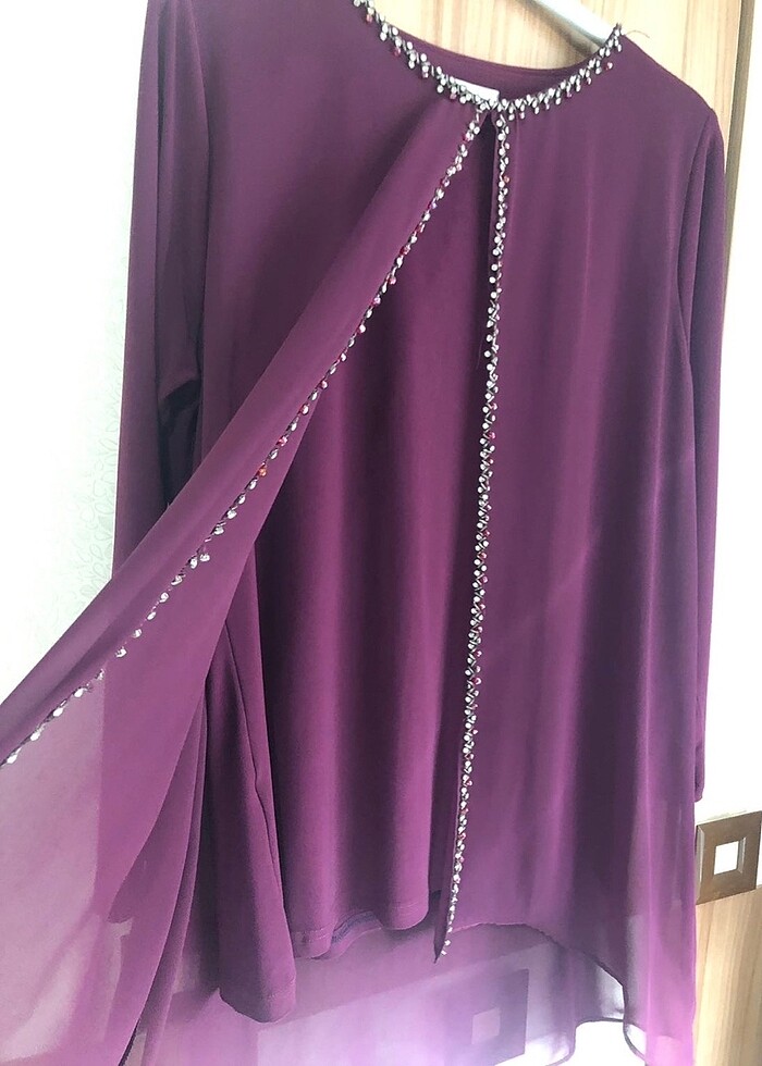 Taşlı boncuk detaylı tunik - Görsel 3