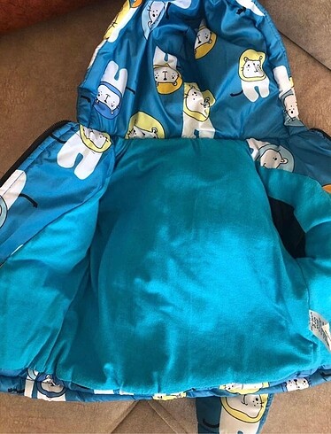 Kapüşonlu şişme bebek mont - Görsel 2