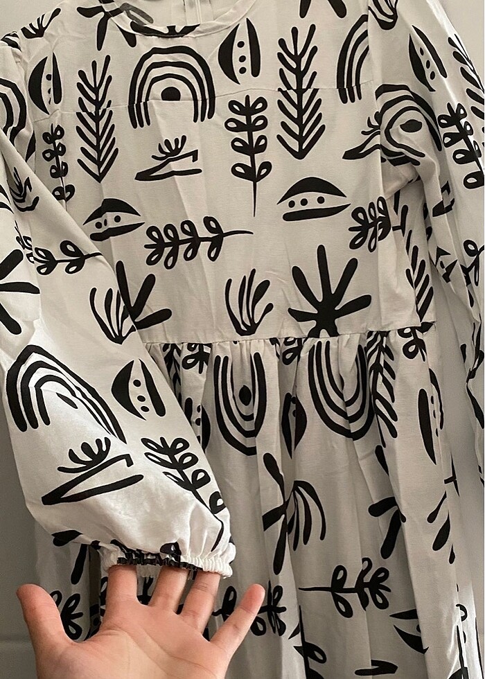 Qup marka desenli elbise - Görsel 2