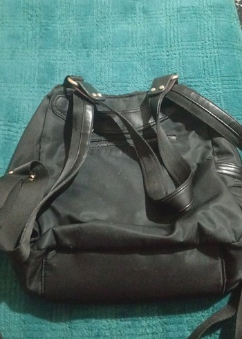 Siyah Deri Fermuarlı Kadın Çanta - Görsel 4