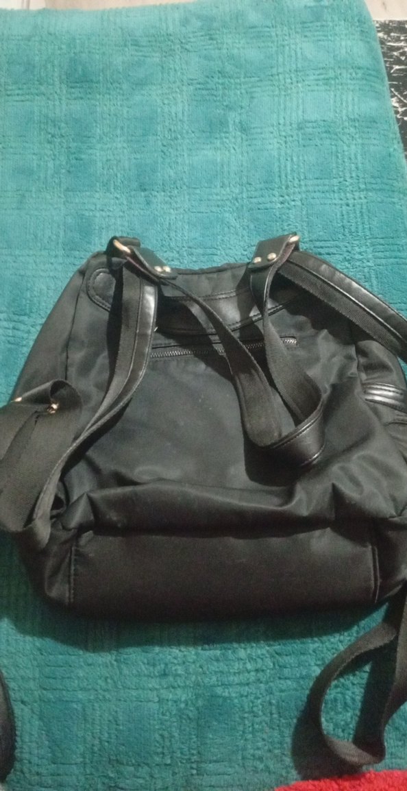 Siyah Deri Fermuarlı Kadın Çanta - Görsel 4