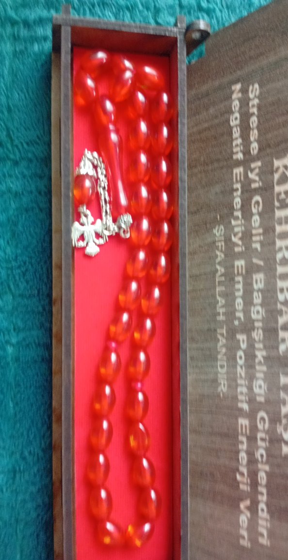 Kırmızı Kehribar Tesbih - Görsel 4