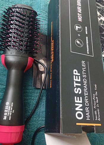 Pembe Saç Düzleştirici Fırça - Görsel 3