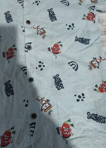 Erkek Çocuk Çok Renkli Baskılı Kısa Kollu Gömlek - Görsel 2