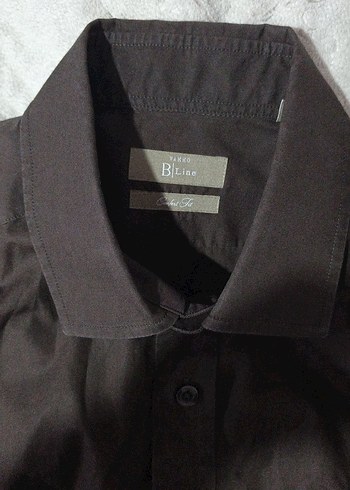 Düğmeli Kahverengi Erkek Keten Gömlek - Görsel 7