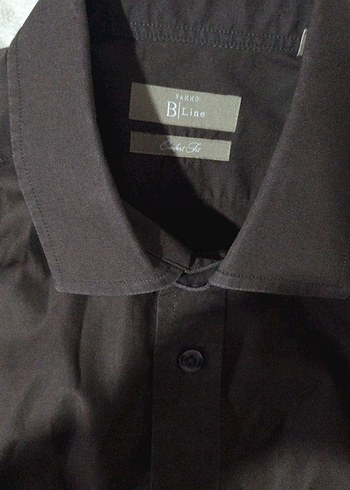 Düğmeli Kahverengi Erkek Keten Gömlek - Görsel 6