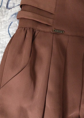 Kadın Kahverengi Uzun Salaş Etek - Görsel 2