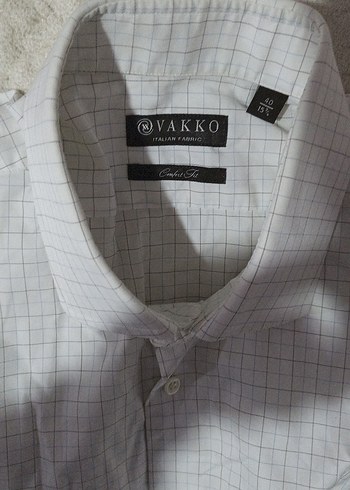 Düğmeli Uzun Kollu Beyaz Erkek Gömlek Vakko - Görsel 6