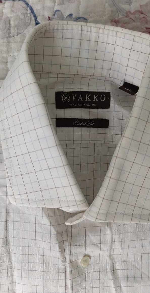 Düğmeli Uzun Kollu Beyaz Erkek Gömlek Vakko - Görsel 2