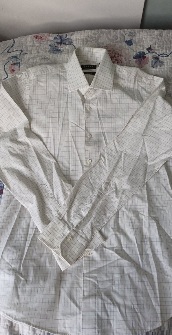 Düğmeli Uzun Kollu Beyaz Erkek Gömlek Vakko - Görsel 3