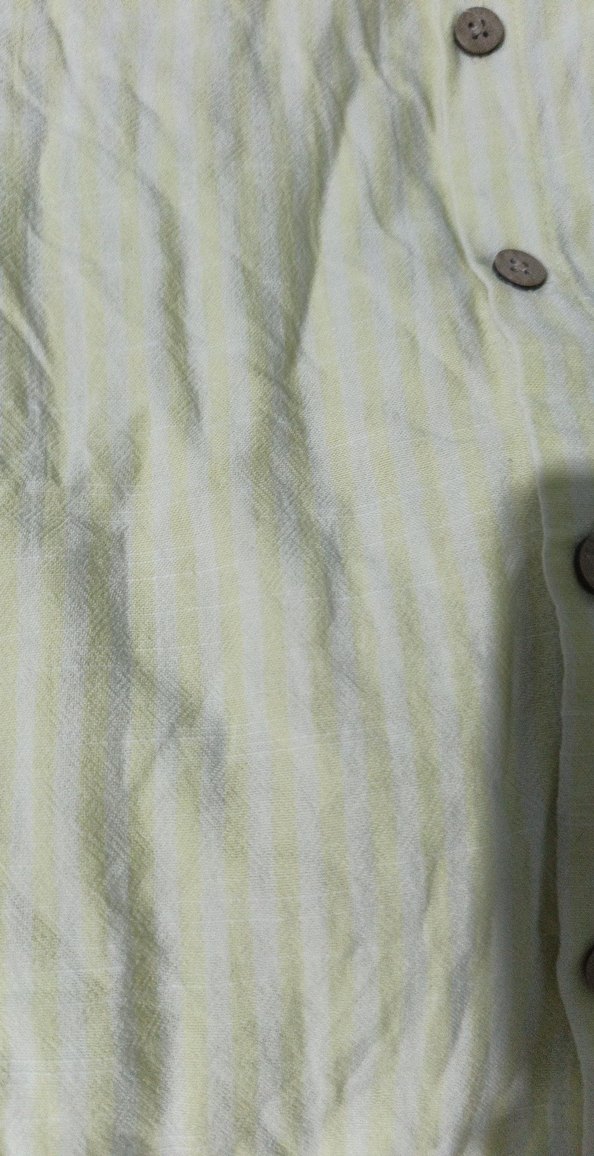 Sarı Kısa Kollu Keten Erkek Gömlek - Görsel 4