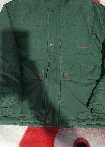 Düğmeli Yeşil Erkek  çocuk lwc mont - Görsel 2