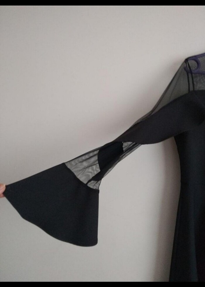 Ispanyol kol abiye elbise - Görsel 2