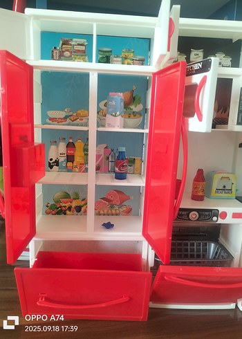 Renkli Kırmızı Çocuk Mutfak Rafı - Görsel 2