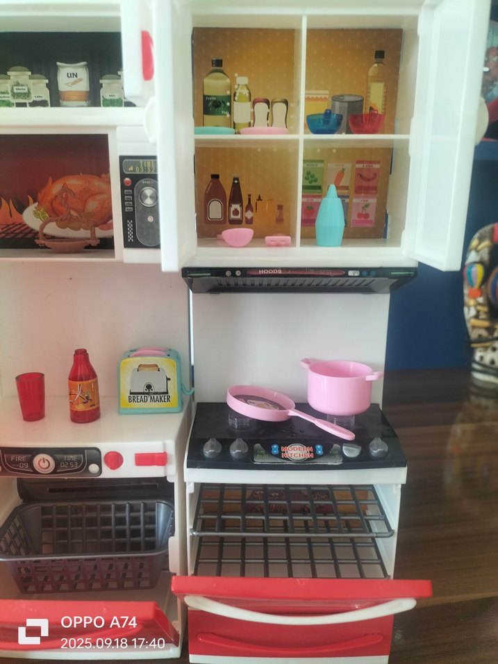 Renkli Kırmızı Çocuk Mutfak Rafı - Görsel 3