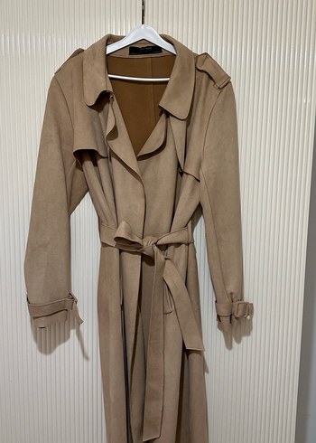 Zara Camel Süet Kadın Trençkot
