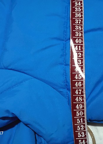 12-13 Yaş Beden Düğmeli Mavi Erkek Çocuk Street Wear Mont