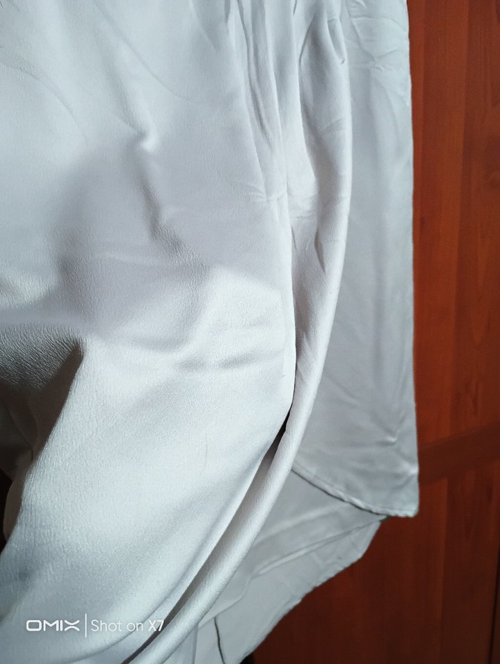 V Yaka Drapeli Midi Bej Kadın Elbise - Görsel 5