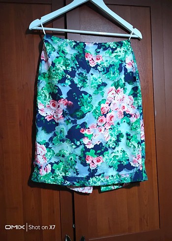 Kisa Boy Baskılı Etek şifon detaylı - Görsel 2