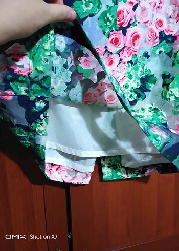 Kisa Boy Baskılı Etek şifon detaylı - Görsel 3