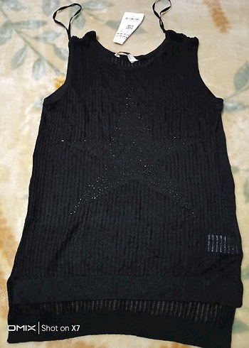 Siyah Örgü Kadın Kolsuz Triko Yelek - Görsel 2