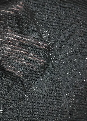 Siyah Örgü Kadın Kolsuz Triko Yelek - Görsel 6