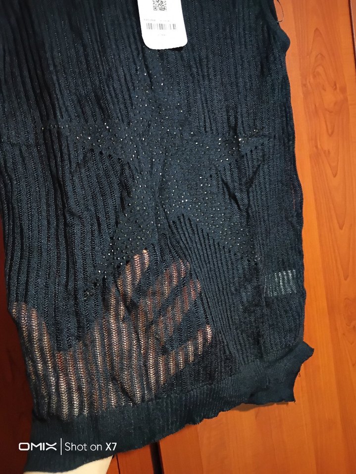 Siyah Örgü Kadın Süveter - Görsel 2