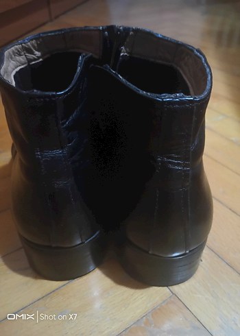 Erkek Siyah Deri Klasik Bot - Görsel 3