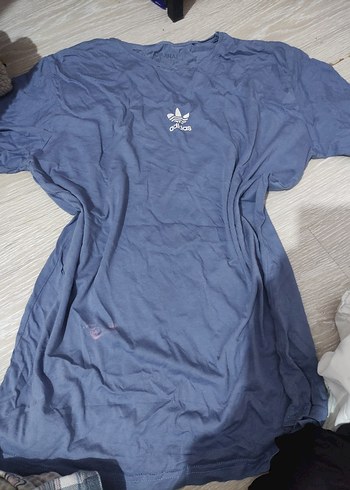Mavi Adidas Kadın Kısa Kollu Tişört