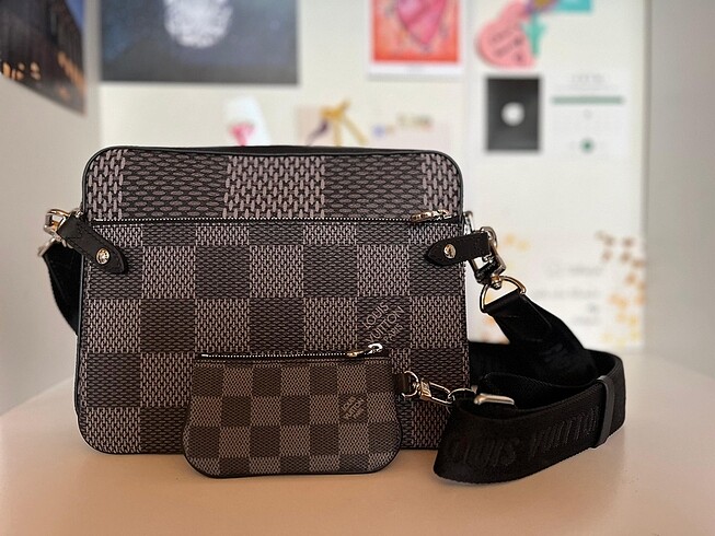 Yeni Etiketli Louis Vuitton Tarzı Şık Çanta + Mini Cüzdan