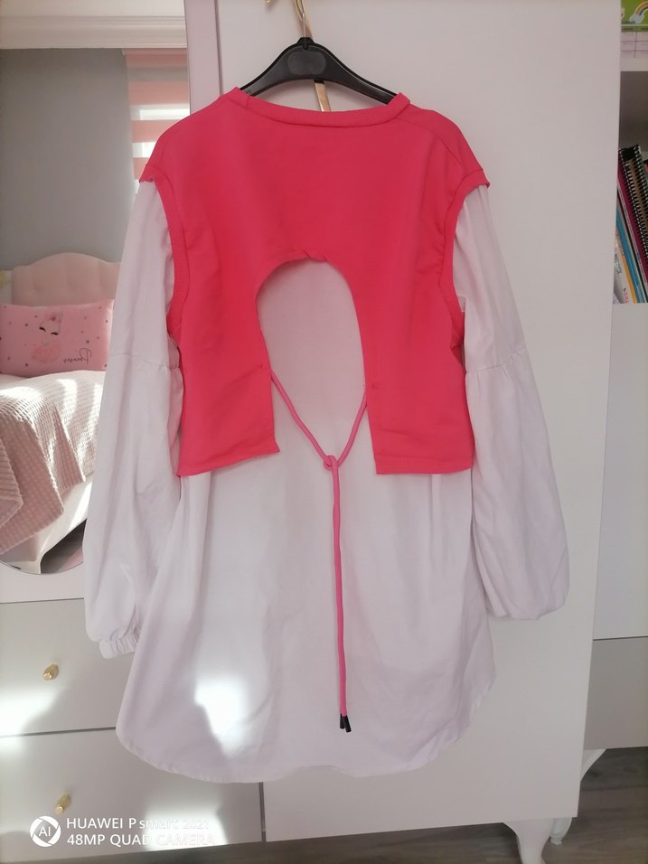 Pembe Uzun Kollu Kız Tişörtü - Görsel 2