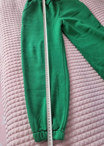 Kadın Yeşil Bol Kesim Fermuarlı Eşofman Altı - Görsel 2