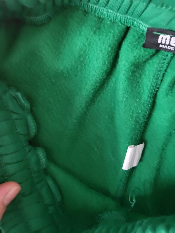 Kadın Yeşil Bol Kesim Fermuarlı Eşofman Altı - Görsel 4