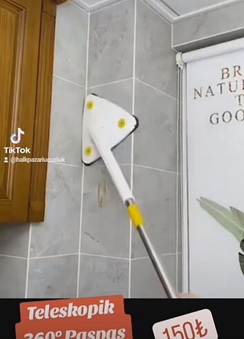 Yedek bezli üçgen mop 