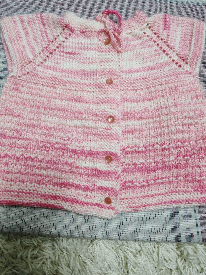 Kız Çocuk Pembe Triko Kolsuz Hırka - Görsel 2