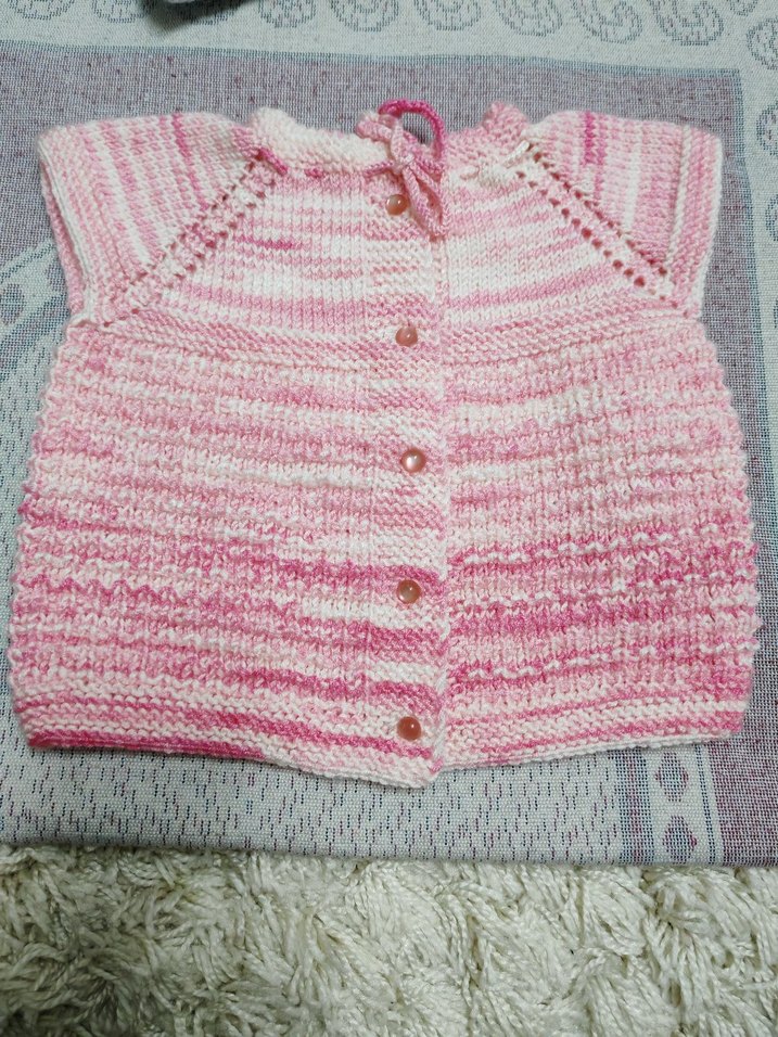 Kız Çocuk Pembe Triko Kolsuz Hırka - Görsel 3