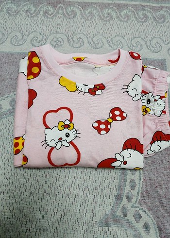 Kız Çocuk Renkli Baskılı Uzun Kollu Tişört - Görsel 2