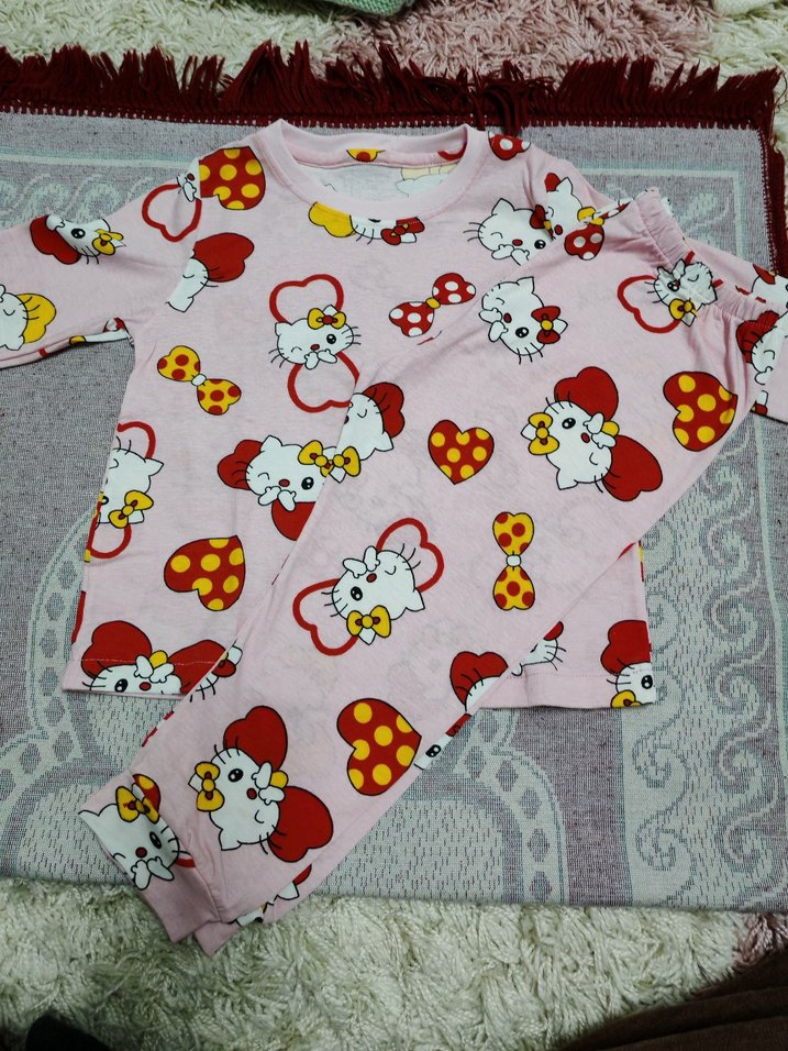 Kız Çocuk Renkli Baskılı Uzun Kollu Tişört - Görsel 5