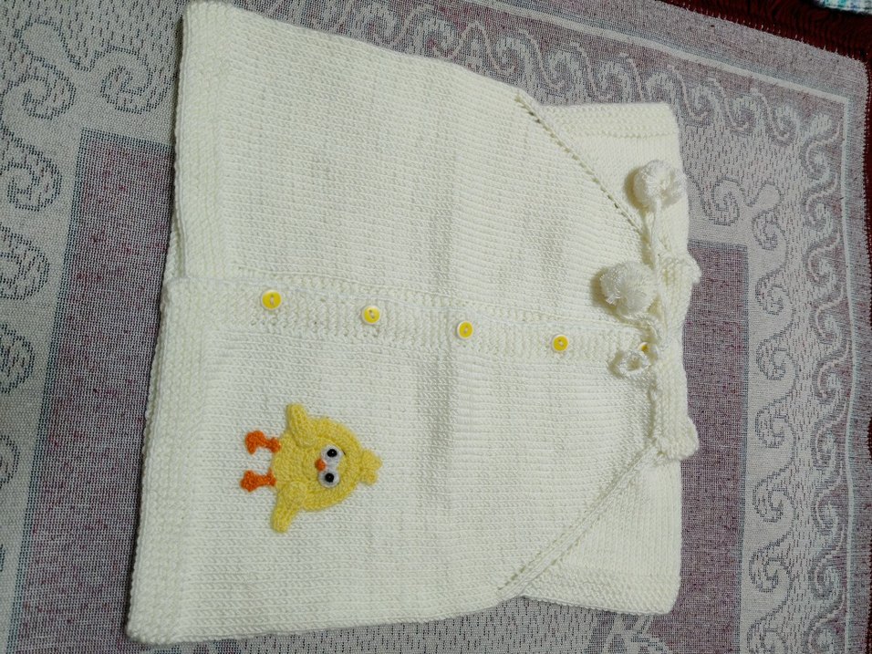 örme bebek yeleği - Görsel 5