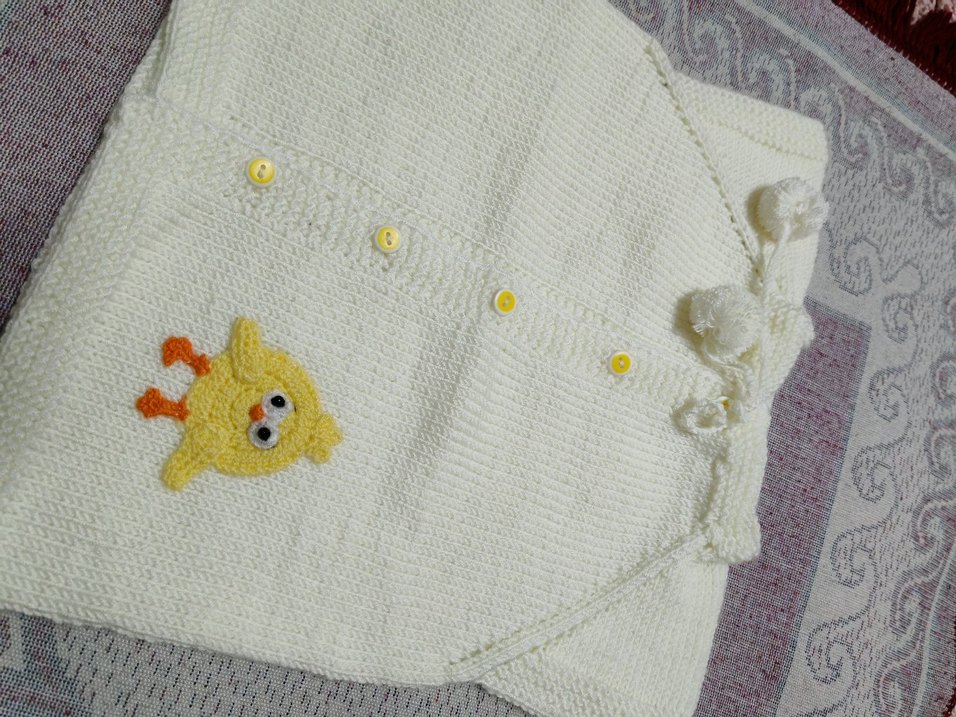 örme bebek yeleği - Görsel 3