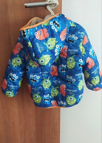 Çocuklar için Renkli Kapüşonlu Mont - Görsel 2