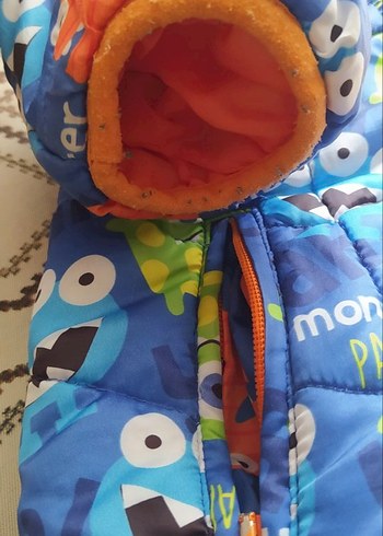 Çocuklar için Renkli Kapüşonlu Mont - Görsel 3