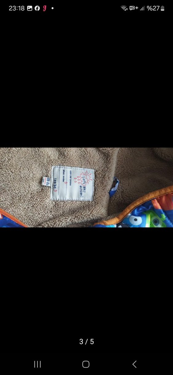 Çocuklar için Renkli Kapüşonlu Mont - Görsel 5