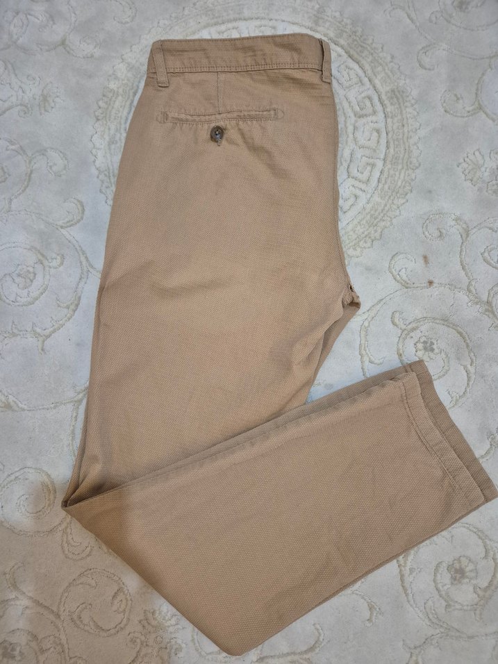 Bej Regular Fit Pamuk Erkek Pantolon - Görsel 5