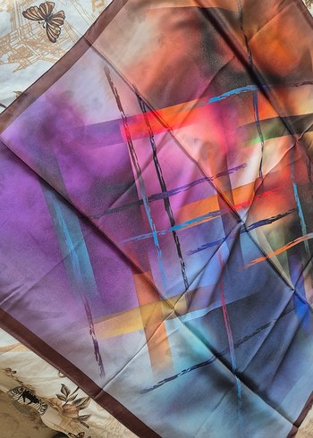 Kadın Çok Renkli eşarp - Görsel 3