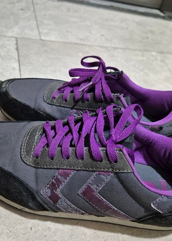 Mor Bağcıklı Kadın Spor Ayakkabı - Görsel 2
