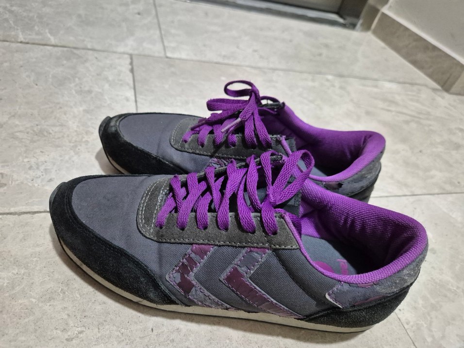 Mor Bağcıklı Kadın Spor Ayakkabı - Görsel 2
