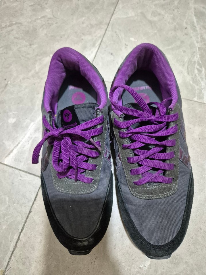Mor Bağcıklı Kadın Spor Ayakkabı - Görsel 3
